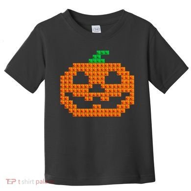 Halloween Master Builder Pumpkin Brick Building Block Toddler T-Shirt
