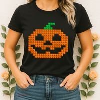 Halloween Master Builder Pumpkin Brick Building Block Women's T-Shirt thumb 2