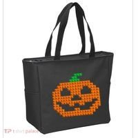 Halloween Master Builder Pumpkin Brick Building Block Tote Bag thumb 2