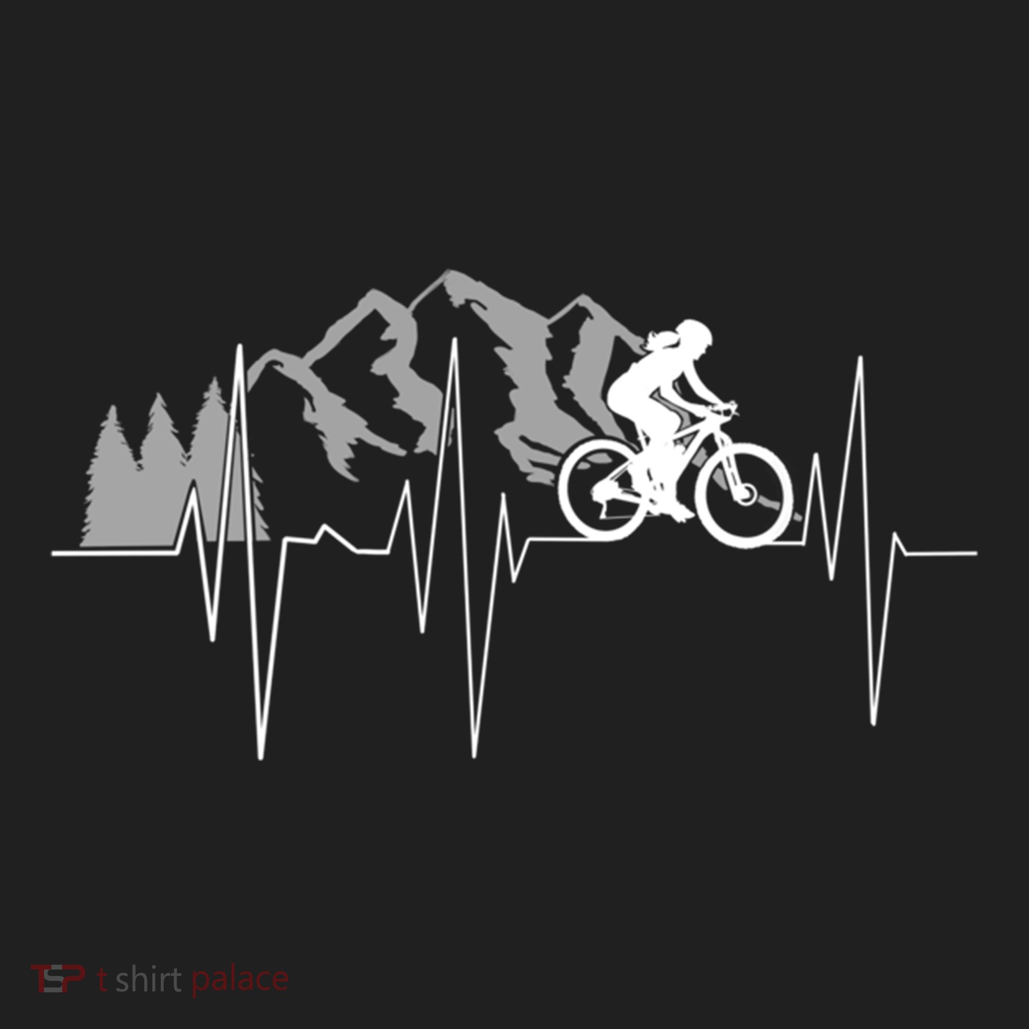 Heartbeat Mountain Biking Cyclist Funny Gift Beanie