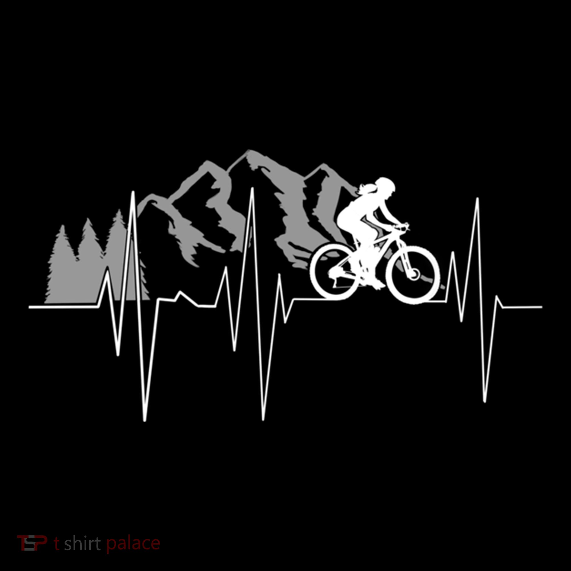 Heartbeat Mountain Biking Cyclist Funny Gift Women's Hoodie