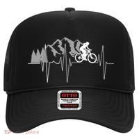 Heartbeat Mountain Biking Cyclist Funny Gift Hat thumb 0