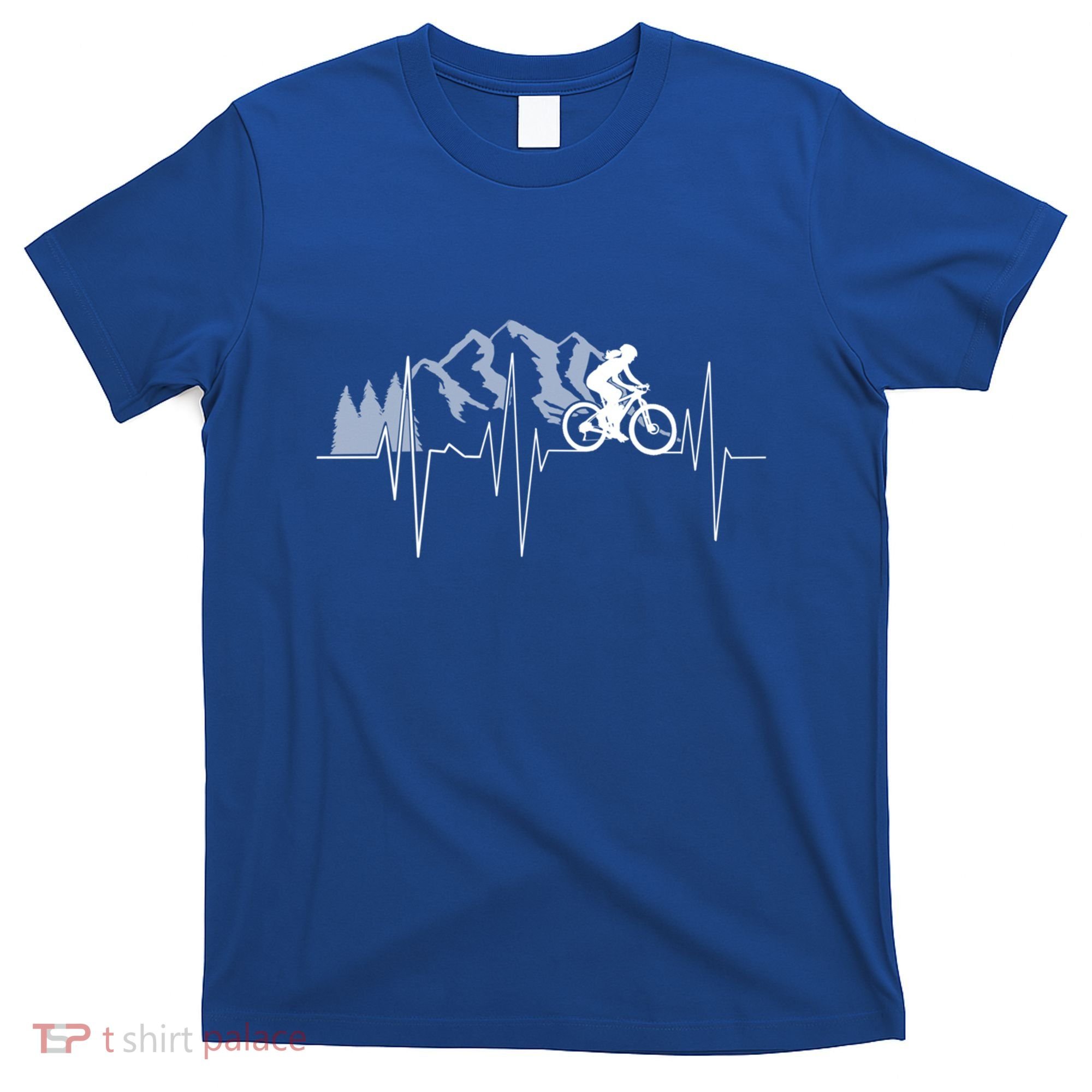 Heartbeat Mountain Biking Cyclist Funny Gift T-Shirt