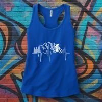 Heartbeat Mountain Biking Cyclist Funny Gift Women's Tank Top thumb 3