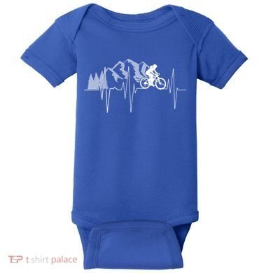 Heartbeat Mountain Biking Cyclist Funny Gift Baby Bodysuit