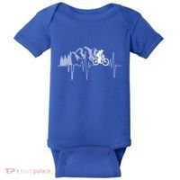 Heartbeat Mountain Biking Cyclist Funny Gift Baby Bodysuit thumb 0