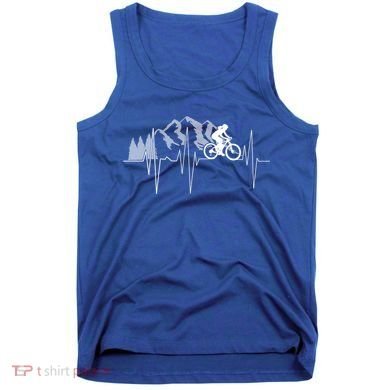 Heartbeat Mountain Biking Cyclist Funny Gift Tank Top