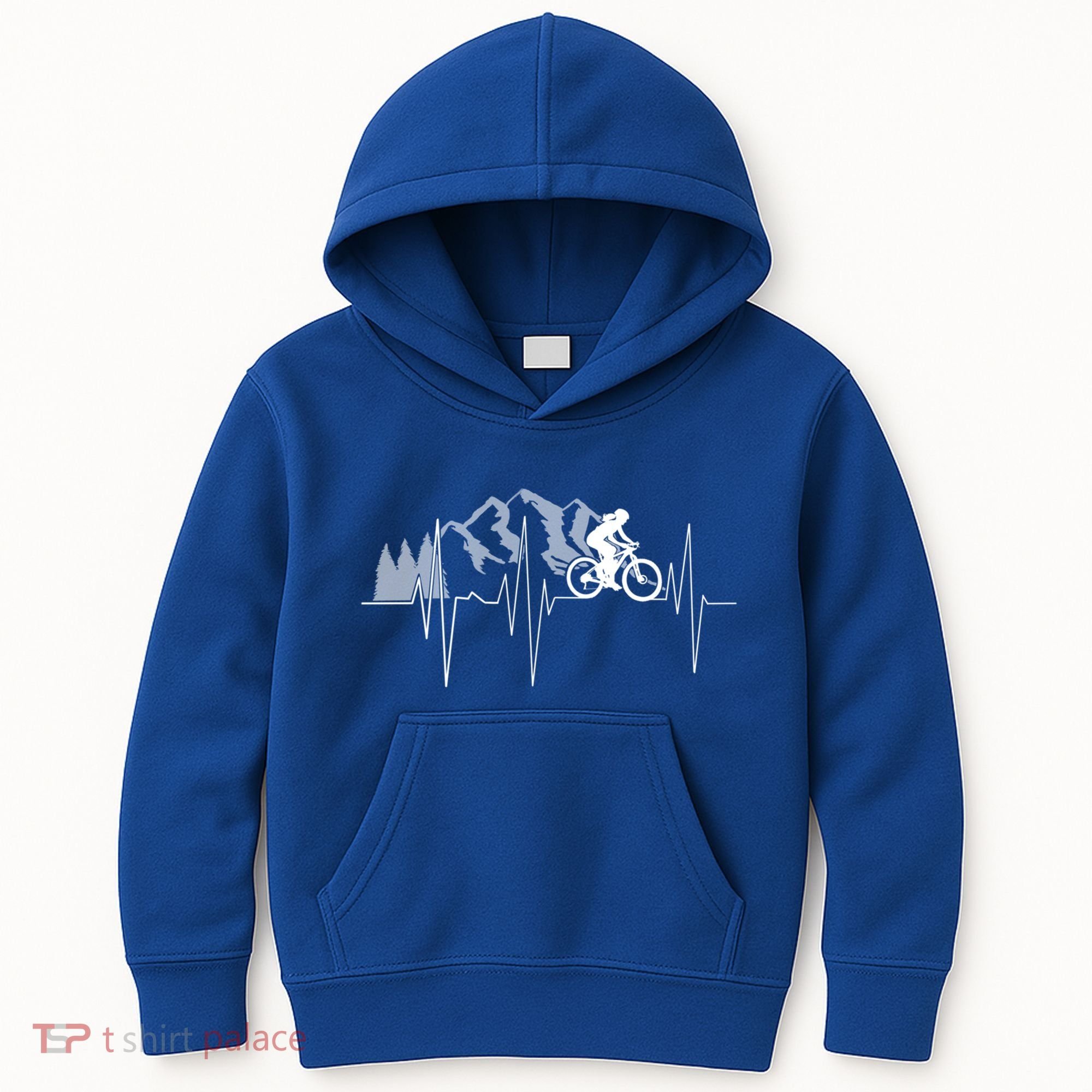 Heartbeat Mountain Biking Cyclist Funny Gift Kids Hoodie