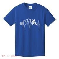 Heartbeat Mountain Biking Cyclist Funny Gift Kids T-Shirt thumb 0