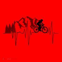 Heartbeat Mountain Biking Cyclist Funny Gift Santa Hat thumb 1