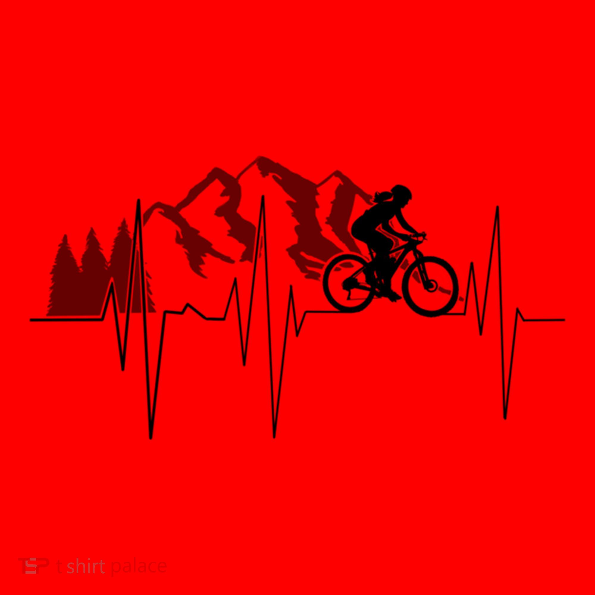Heartbeat Mountain Biking Cyclist Funny Gift Santa Hat