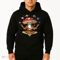 Hippie Mushroom Buddha Hoodie thumb 2