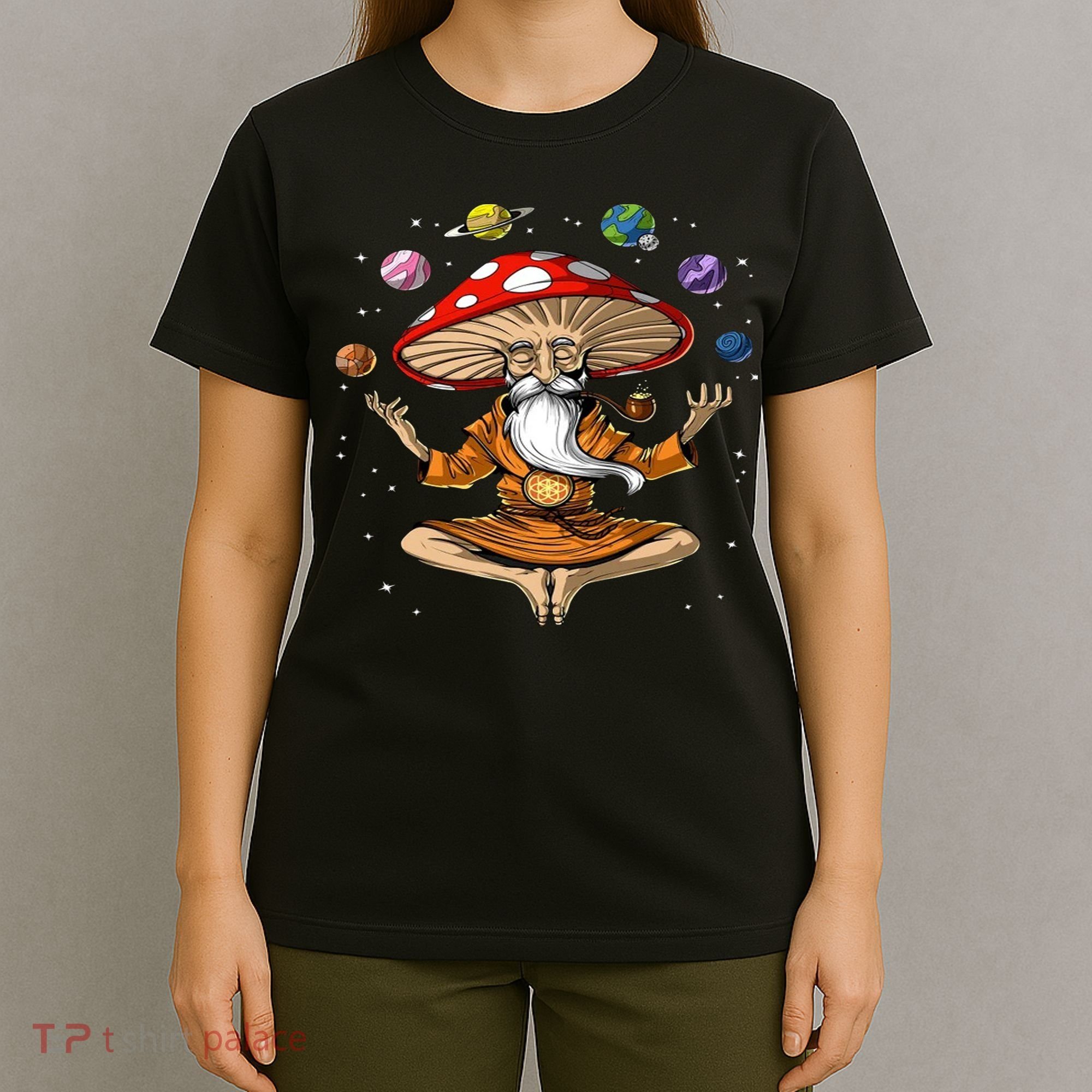 Hippie Mushroom Buddha T-Shirt
