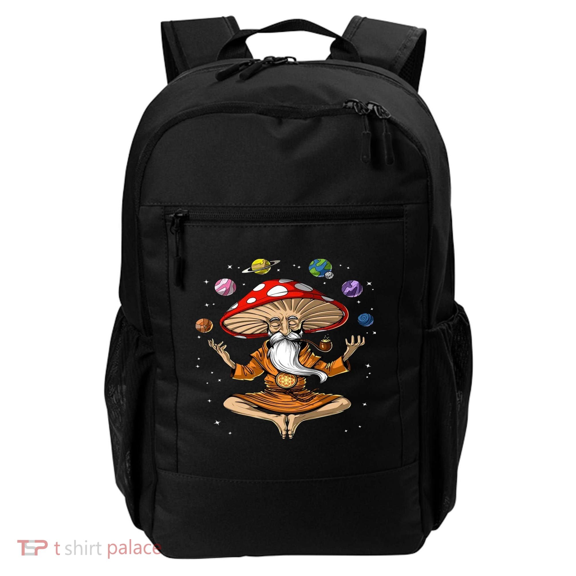 Hippie Mushroom Buddha Backpack