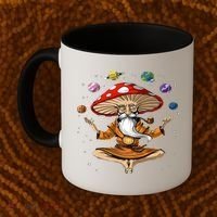 Hippie Mushroom Buddha Coffee Mug thumb 2
