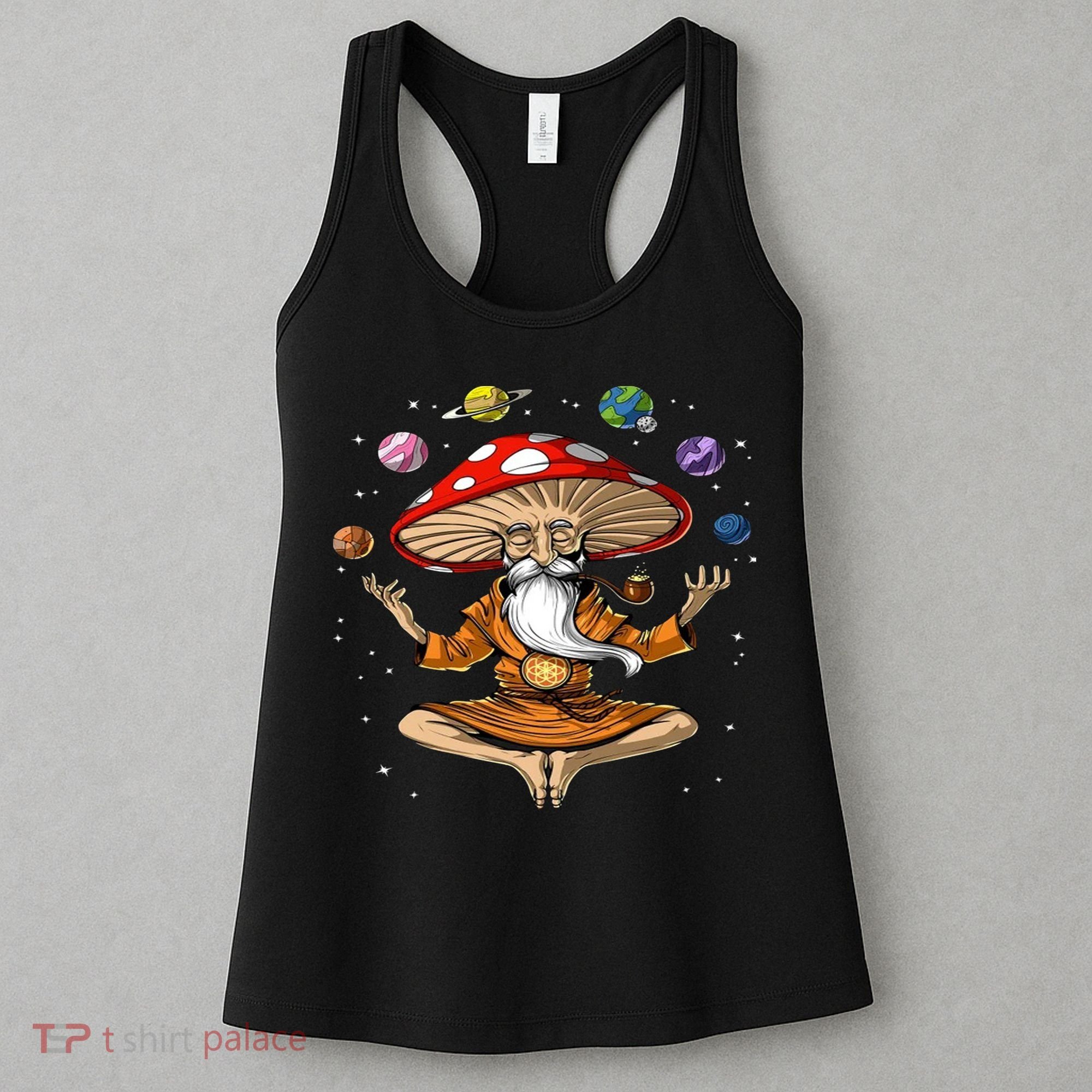 Hippie Mushroom Buddha Women's Tank Top