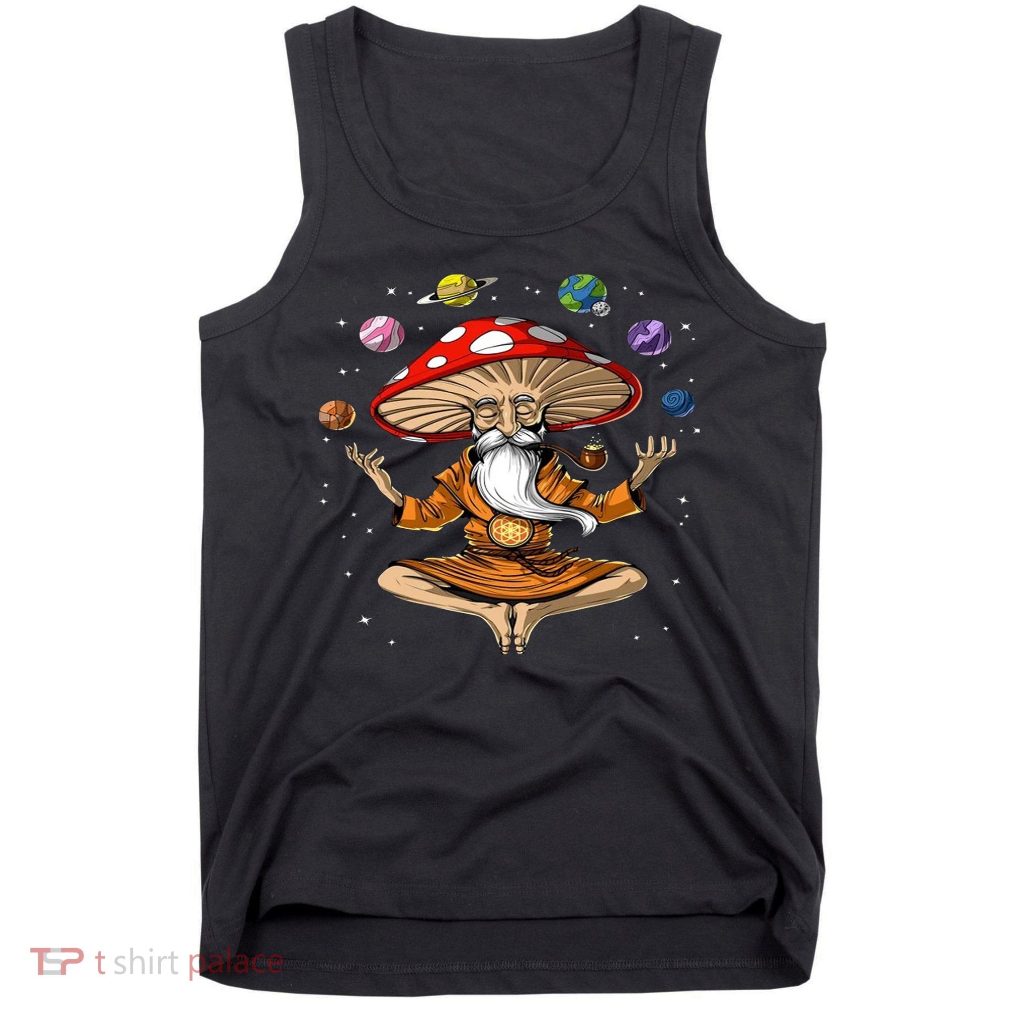 Hippie Mushroom Buddha Tank Top