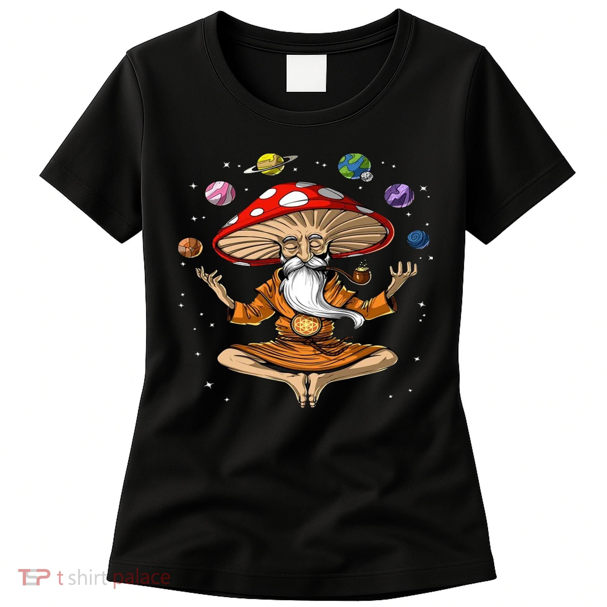 Hippie Mushroom Buddha Women's T-Shirt