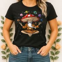 Hippie Mushroom Buddha Women's T-Shirt thumb 2