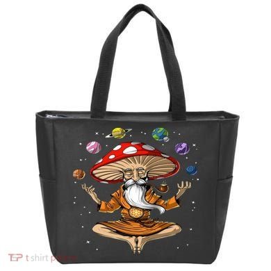 Hippie Mushroom Buddha Tote Bag