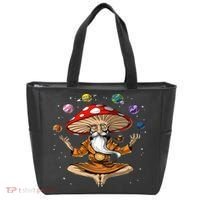 Hippie Mushroom Buddha Tote Bag thumb 0