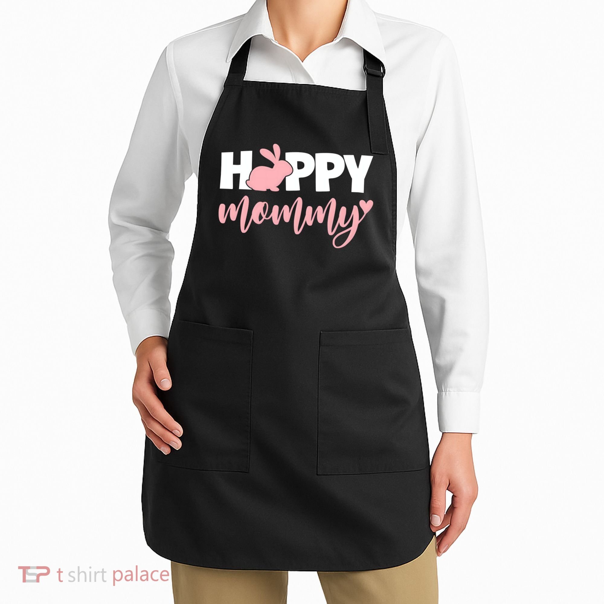 Happy Mommy Cute Bunny Apron