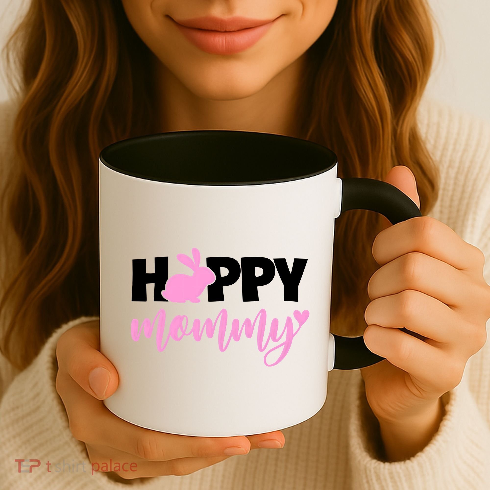 Happy Mommy Cute Bunny Coffee Mug