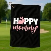 Happy Mommy Cute Bunny Golf Towel thumb 1