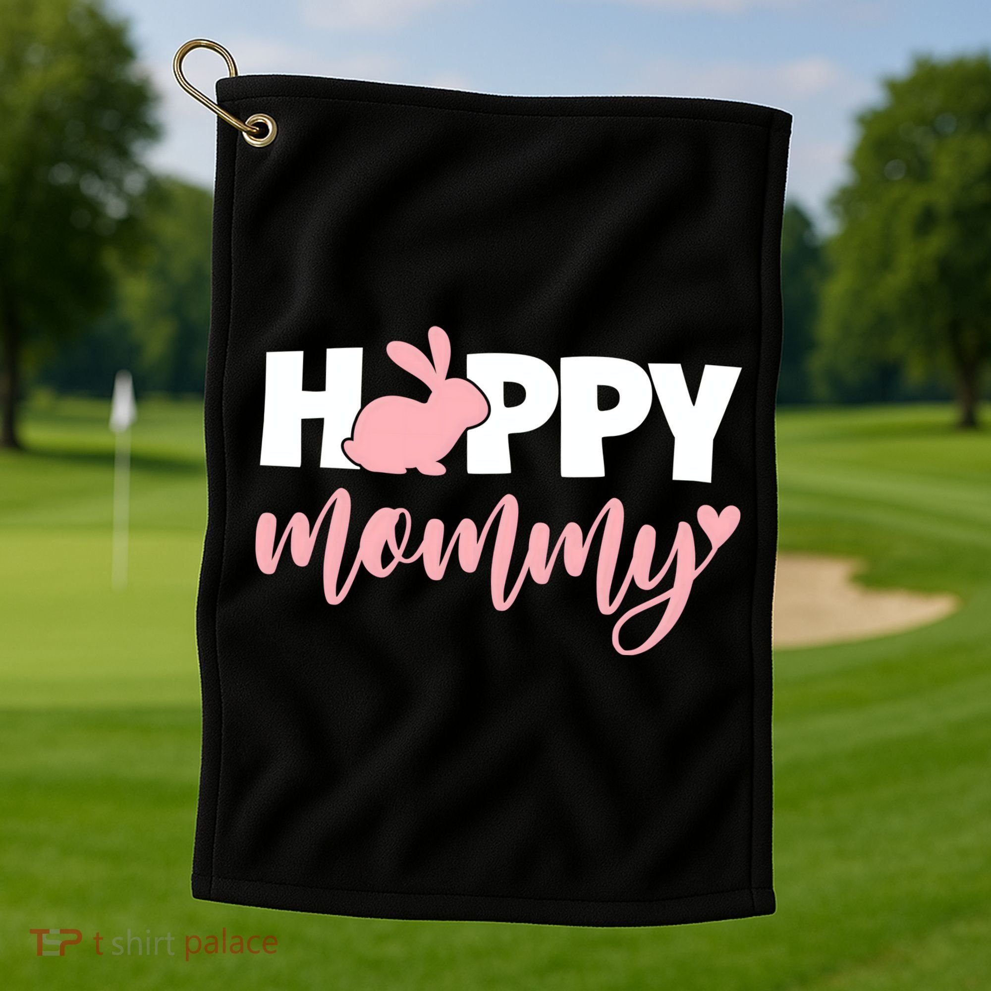 Happy Mommy Cute Bunny Golf Towel