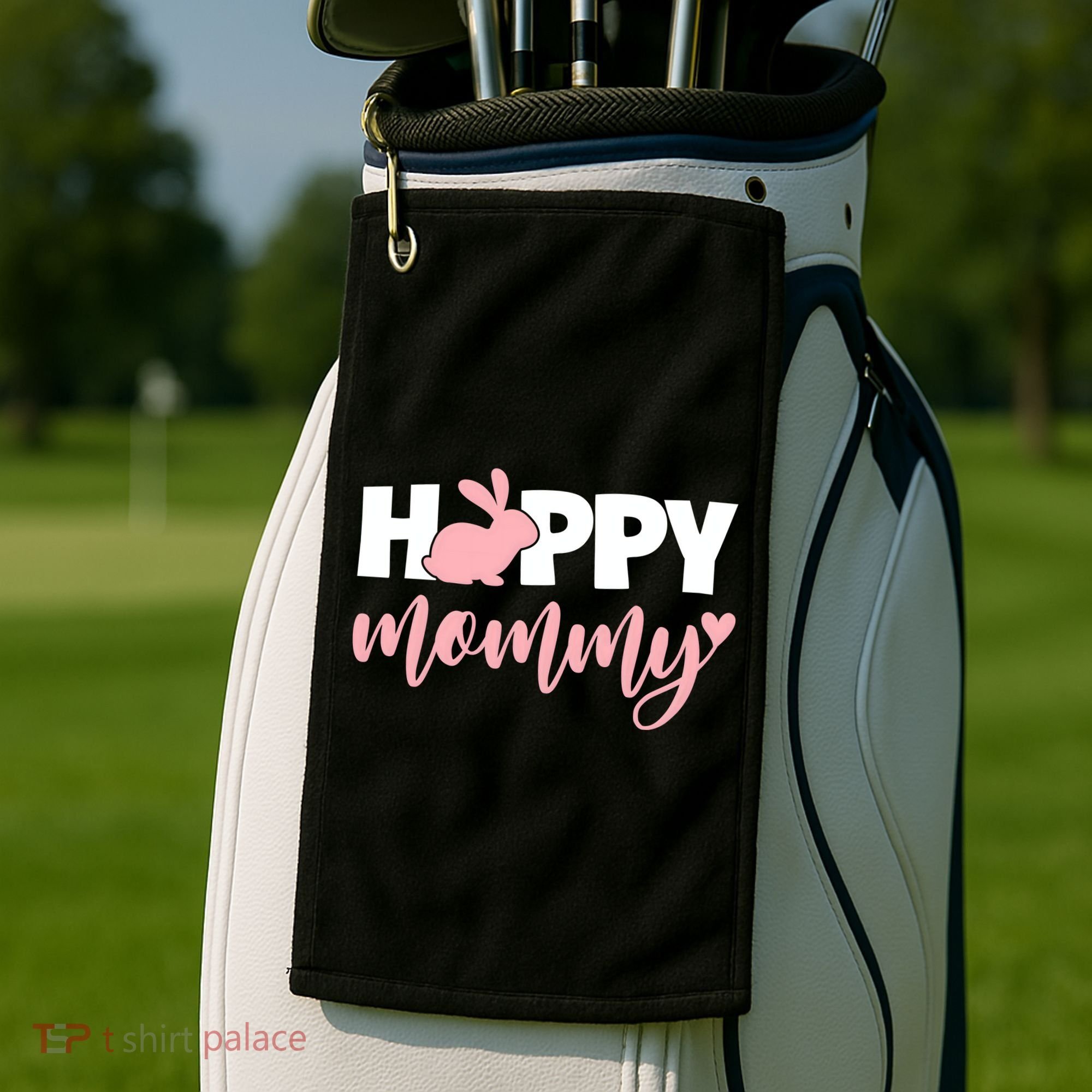 Happy Mommy Cute Bunny Golf Towel