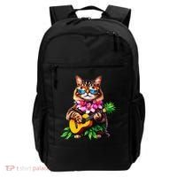 Hawaiian Maine Coon Cat Pineapple Ukulele Summer Vacation Backpack thumb 0