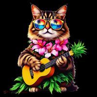 Hawaiian Maine Coon Cat Pineapple Ukulele Summer Vacation Coffee Mug thumb 5