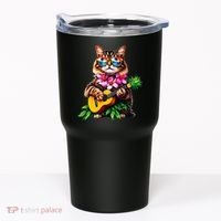 Hawaiian Maine Coon Cat Pineapple Ukulele Summer Vacation Tumbler thumb 0