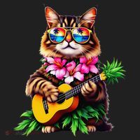 Hawaiian Maine Coon Cat Pineapple Ukulele Summer Vacation Tumbler thumb 3