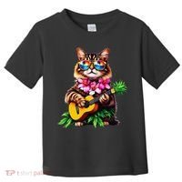 Hawaiian Maine Coon Cat Pineapple Ukulele Summer Vacation Toddler T-Shirt thumb 0