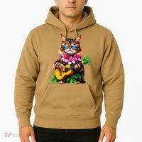 Hawaiian Maine Coon Cat Pineapple Ukulele Summer Vacation Hoodie thumb 2