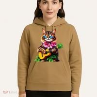 Hawaiian Maine Coon Cat Pineapple Ukulele Summer Vacation Hoodie thumb 5