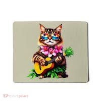 Hawaiian Maine Coon Cat Pineapple Ukulele Summer Vacation Mousepad thumb 0