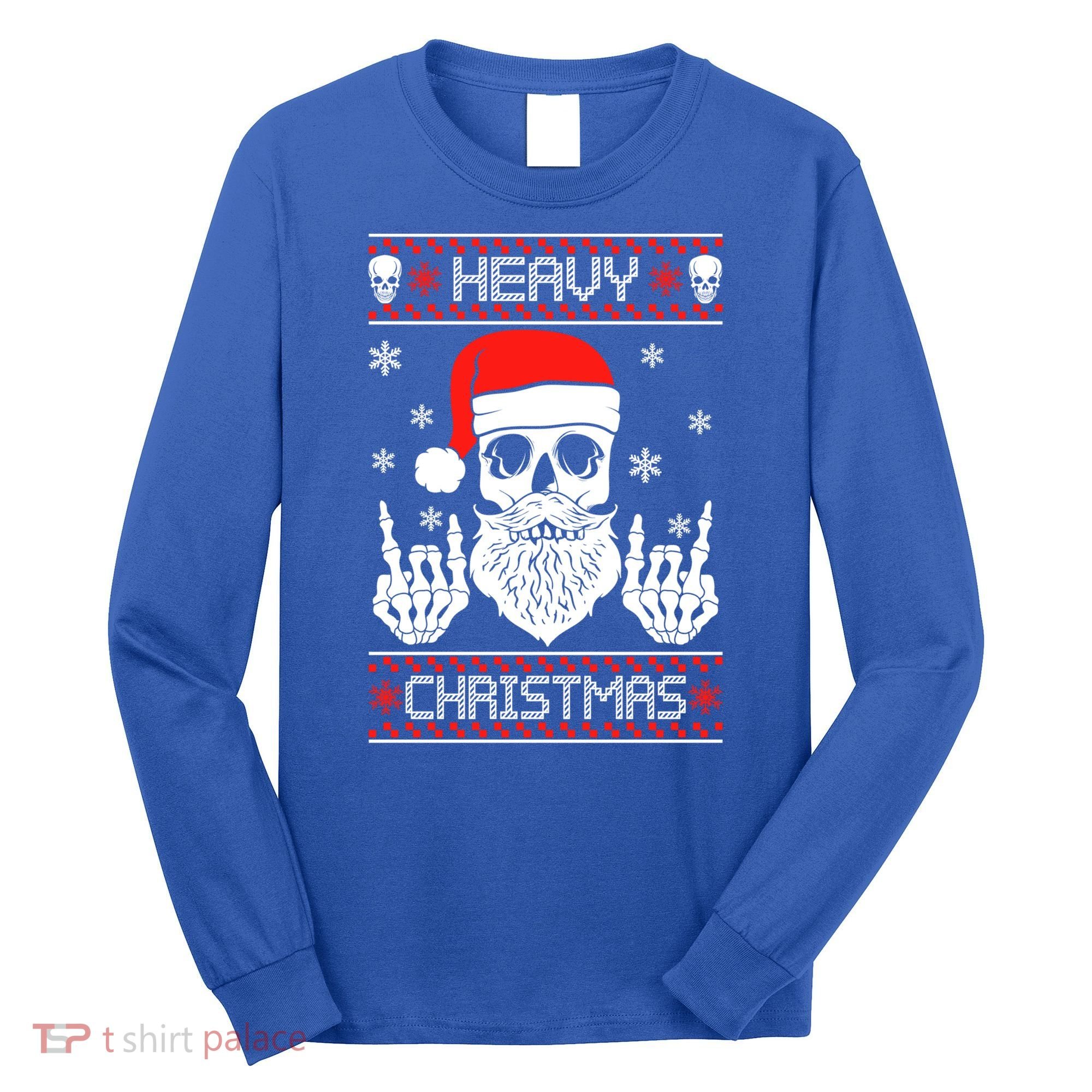 Heavy Metal Christmas 2020 Ugly Christmas Cool Gift Long Sleeve Shirt