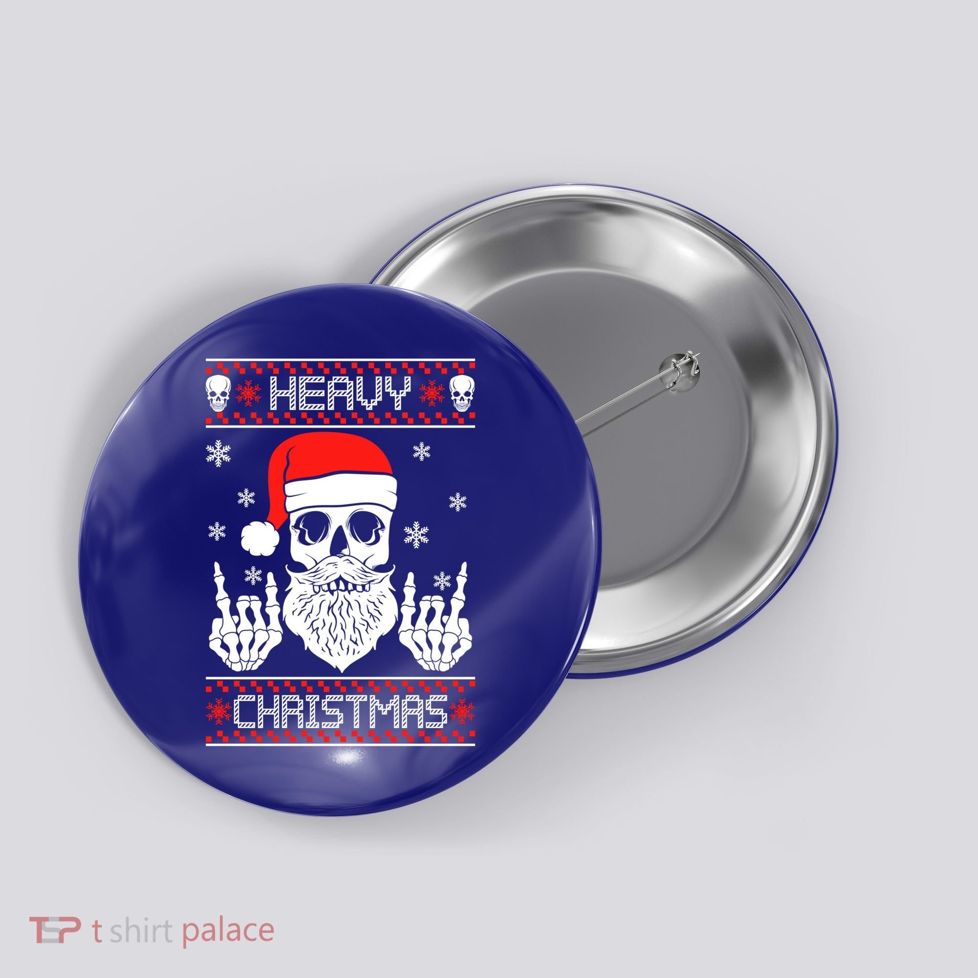 Heavy Metal Christmas 2020 Ugly Christmas Cool Gift Button