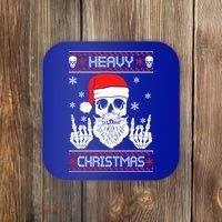 Heavy Metal Christmas 2020 Ugly Christmas Cool Gift Coaster thumb 0