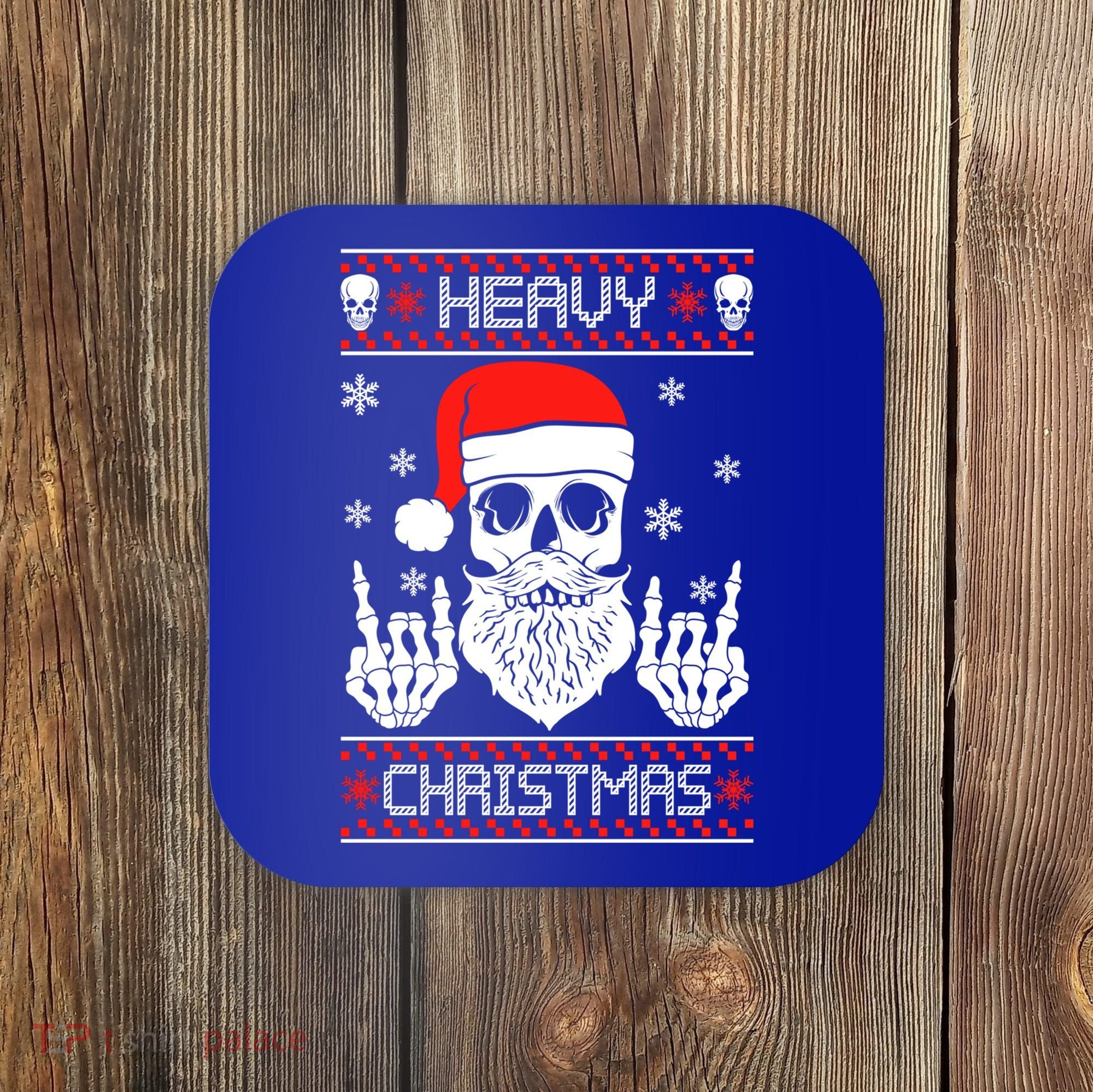 Heavy Metal Christmas 2020 Ugly Christmas Cool Gift Coaster