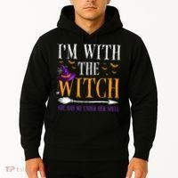 Halloween Matching Couples Costume IM With The Witch Hoodie thumb 2