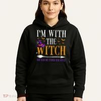Halloween Matching Couples Costume IM With The Witch Hoodie thumb 5