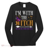 Halloween Matching Couples Costume IM With The Witch Long Sleeve Shirt thumb 0