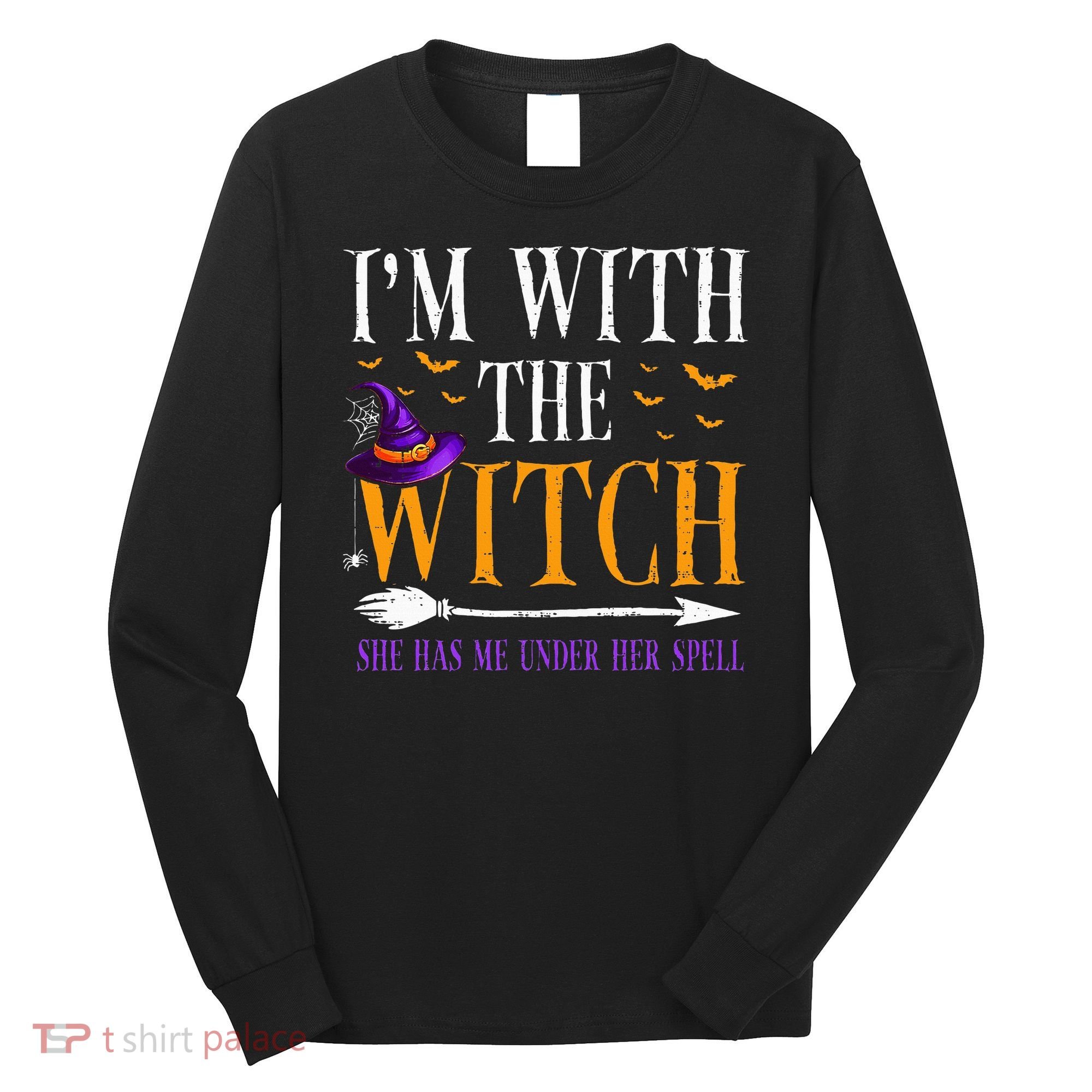 Halloween Matching Couples Costume IM With The Witch Long Sleeve Shirt