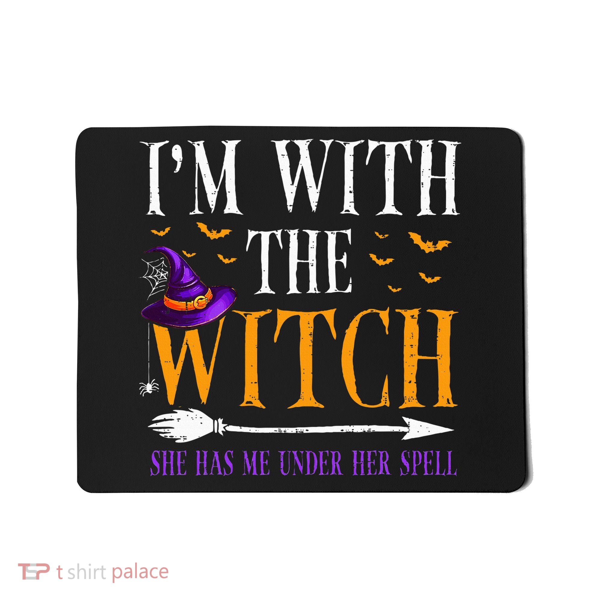 Halloween Matching Couples Costume IM With The Witch Mousepad