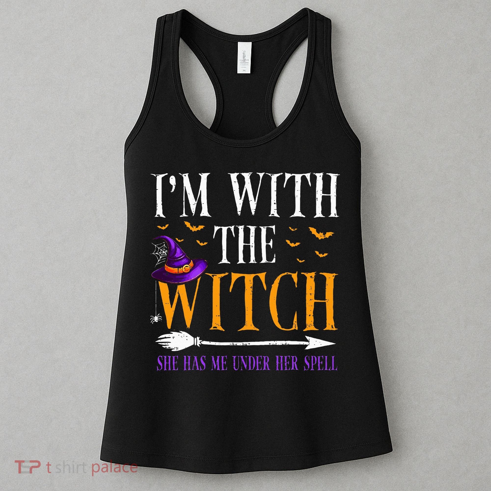 Halloween Matching Couples Costume IM With The Witch Women's Tank Top