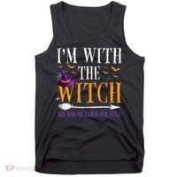 Halloween Matching Couples Costume IM With The Witch Tank Top thumb 0