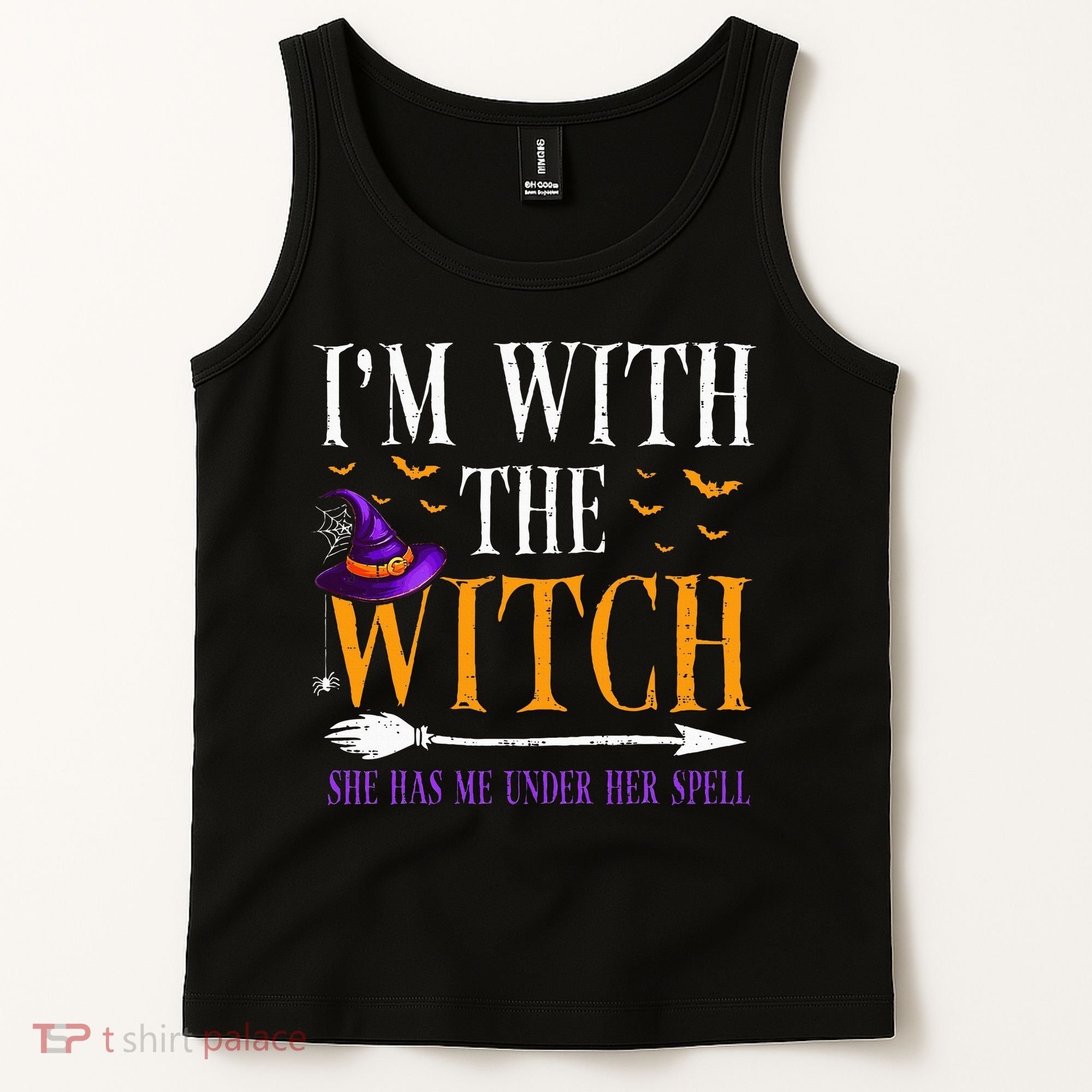 Halloween Matching Couples Costume IM With The Witch Tank Top